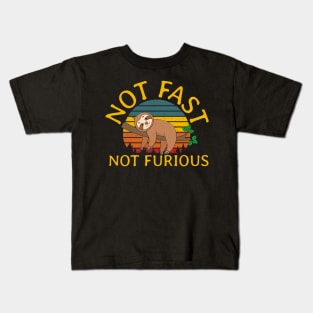 Not-fast-not-furious-sloth Kids T-Shirt